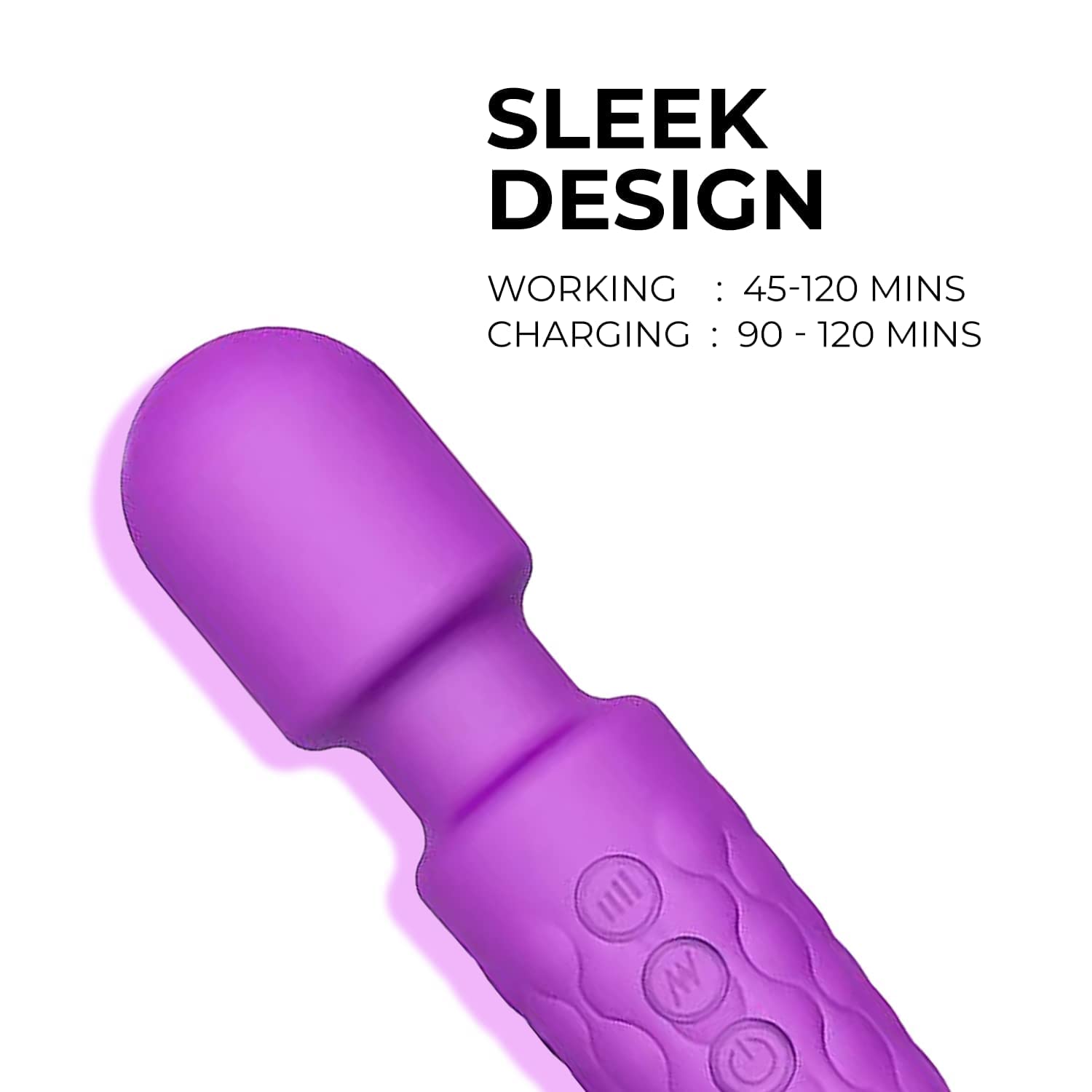 Waterproof Rechargeable Personal Body Massager for Women | Cordless Handheld Wand with 20 Vibration Modes & 8 Speed Patterns | Perfect for Pain Relief Massag Waterproof Rechargeable Personal Body Massager for Women | Cordless Handheld Wand with 20 Vibration Modes & 8 Speed Patterns | Perfect for Pain Relief Massag